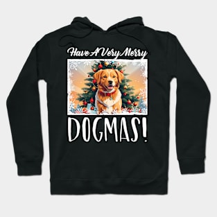 Merry Dogmas, Cute Animal Lover Christmas Dog Her Kids Hoodie